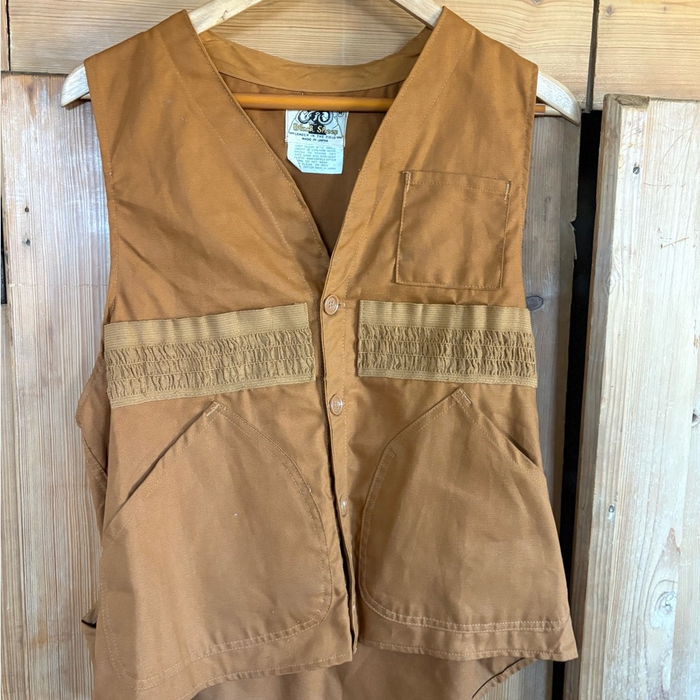 Vintage Men's Brown Black Sheep Hunting Vest